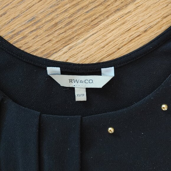 XS Black Dressy Tank RW&Co - Picture 4 of 4